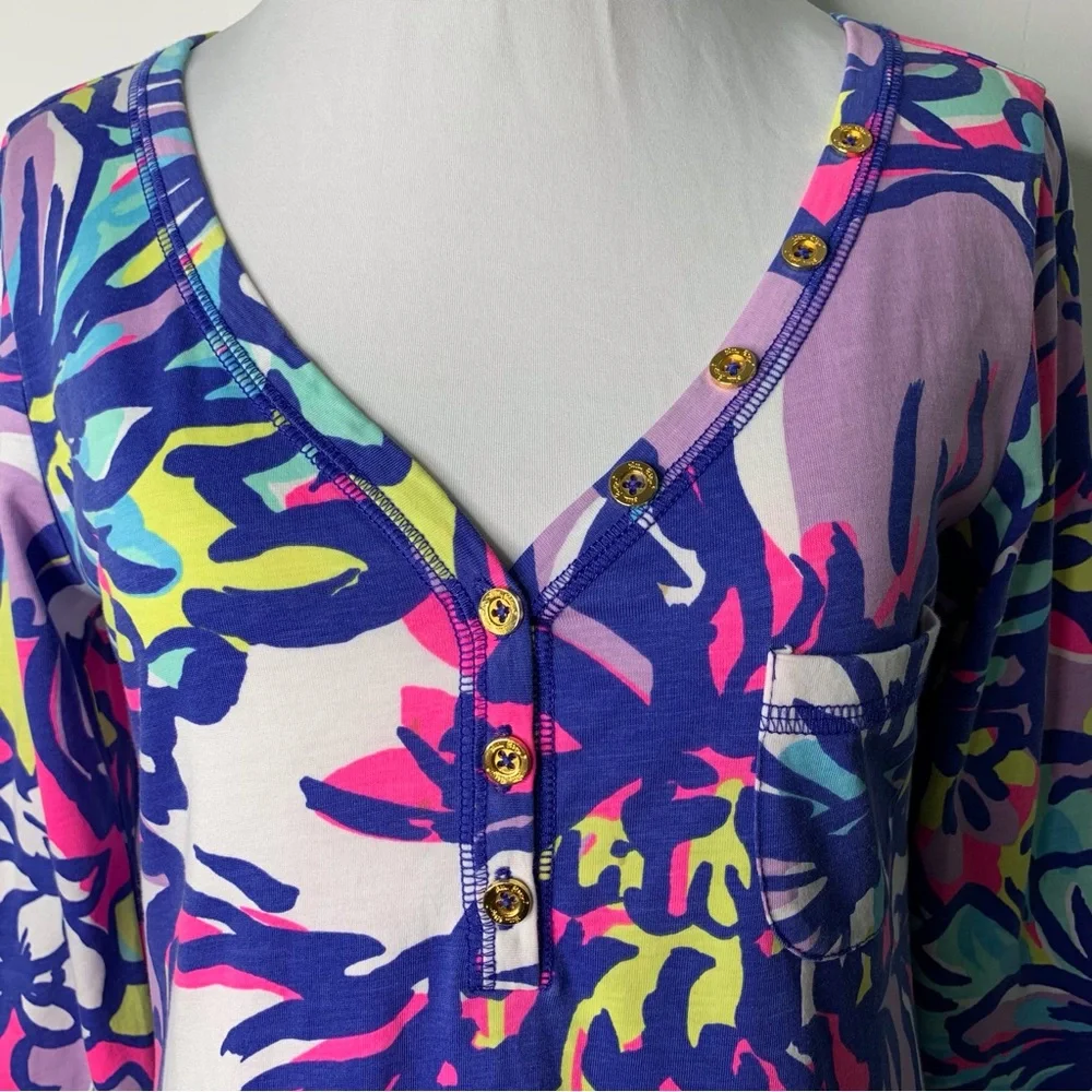 Lilly Pulitzer #81319 Women's Tropical Pink Catwalkin Palmetto Dress Size Small - Picture 5 of 15